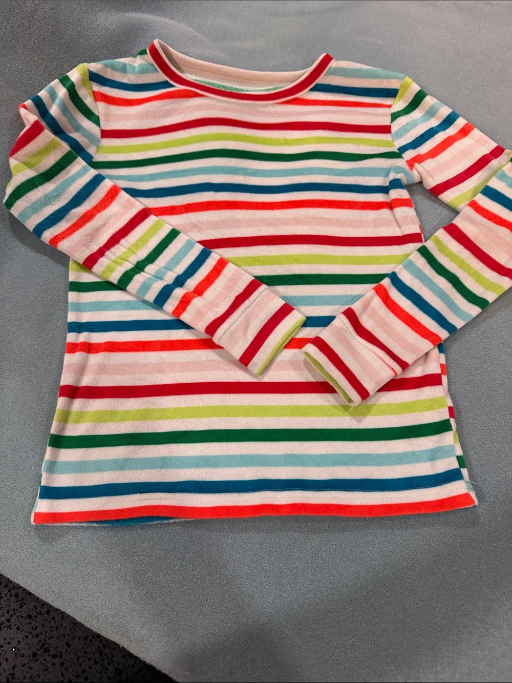 Cat & Jack Girls Long Sleeve Striped Tee - White, Red, Green, Blue, Pink